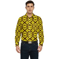 Pattern 16 Men s Long Sleeve Pocket Shirt 