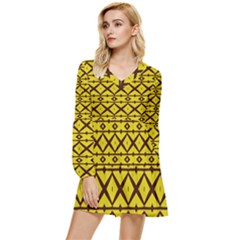 Pattern 16 Tiered Long Sleeve Mini Dress