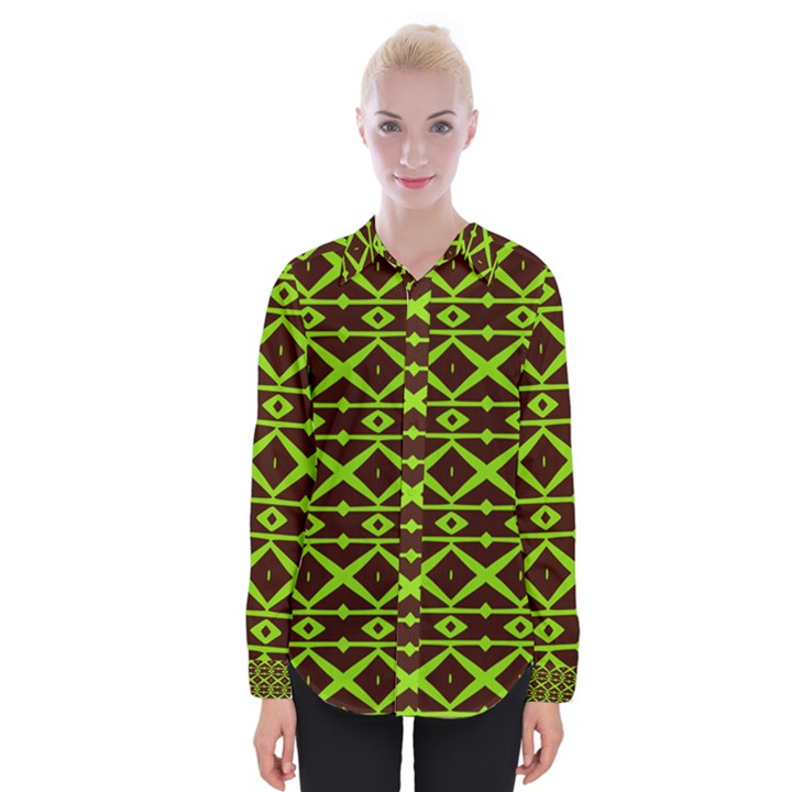 Pattern 17 Womens Long Sleeve Shirt