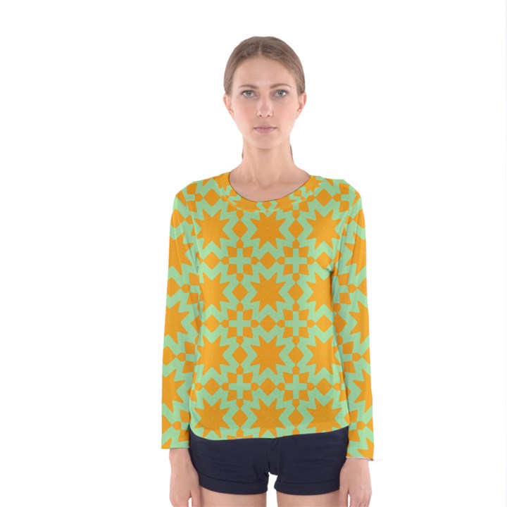 Pattern 21 Women s Long Sleeve Tee