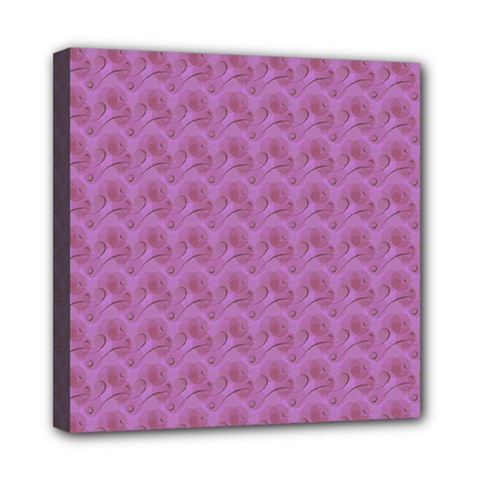 Violet Flowers Mini Canvas 8  x 8  (Stretched)