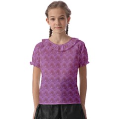 Violet Flowers Kids  Frill Chiffon Blouse