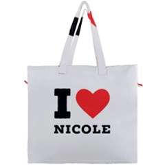 I Love Nicole Canvas Travel Bag by ilovewhateva
