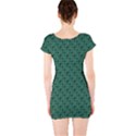 Green Pattern Short Sleeve Bodycon Dress View2