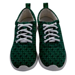 Green Pattern Women Athletic Shoes by Sparkle