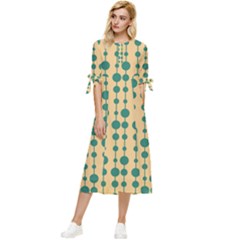 Pattern 27 Bow Sleeve Chiffon Midi Dress by GardenOfOphir