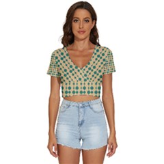 Pattern 27 V-neck Crop Top by GardenOfOphir