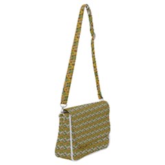 Pattern Shoulder Bag With Back Zipper