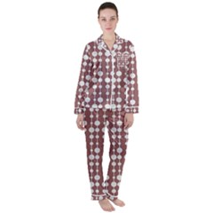 Pattern 25 Women s Long Sleeve Satin Pajamas Set	