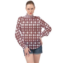 Pattern 25 High Neck Long Sleeve Chiffon Top by GardenOfOphir