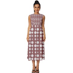 Pattern 25 Sleeveless Round Neck Midi Dress