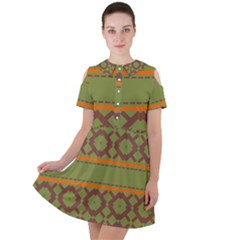 Pattern 29 Short Sleeve Shoulder Cut Out Dress  by GardenOfOphir