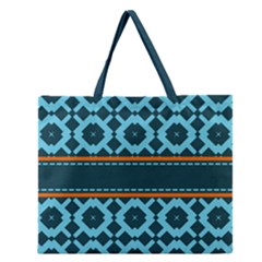 Pattern 28 Zipper Large Tote Bag by GardenOfOphir