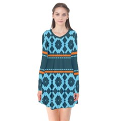 Pattern 28 Long Sleeve V-neck Flare Dress by GardenOfOphir