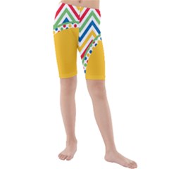 Pattern 32 Kids  Mid Length Swim Shorts