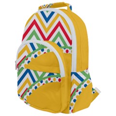 Pattern 32 Rounded Multi Pocket Backpack by GardenOfOphir