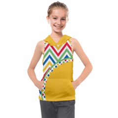 Pattern 32 Kids  Sleeveless Hoodie