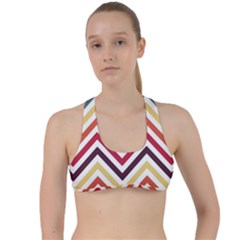 Pattern 35 Criss Cross Racerback Sports Bra by GardenOfOphir