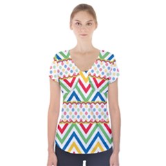 Pattern 34 Short Sleeve Front Detail Top by GardenOfOphir