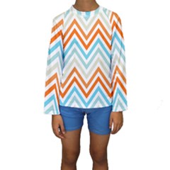 Pattern 36 Kids  Long Sleeve Swimwear by GardenOfOphir