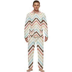 Pattern 38 Men s Long Sleeve Velvet Pocket Pajamas Set by GardenOfOphir
