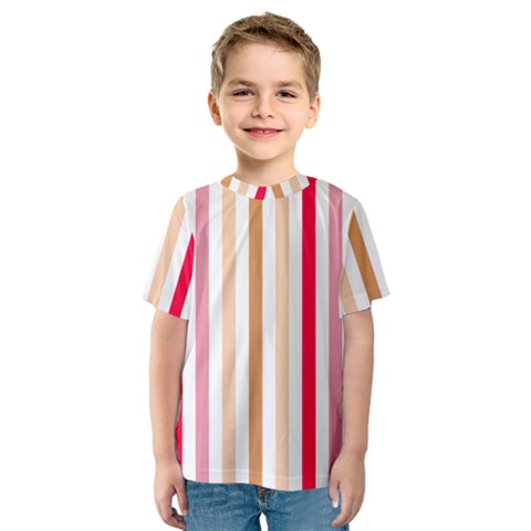 Stripe Pattern Kids  Sport Mesh Tee by GardenOfOphir
