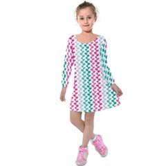 Pattern 52 Kids  Long Sleeve Velvet Dress by GardenOfOphir