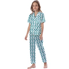 Pattern 56 Kids  Satin Short Sleeve Pajamas Set by GardenOfOphir