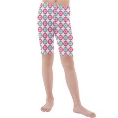 Elegant Pattern Kids  Mid Length Swim Shorts