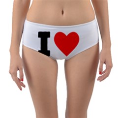 I Love Helen Reversible Mid-waist Bikini Bottoms by ilovewhateva