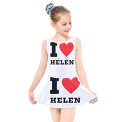 I Love Helen Kids  Skater Dress Swimsuit by ilovewhateva