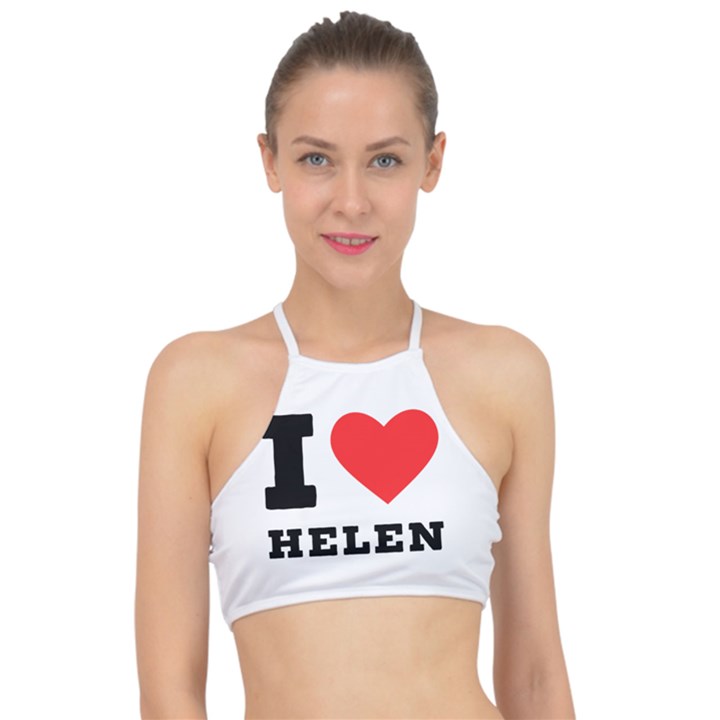 I love helen Racer Front Bikini Top