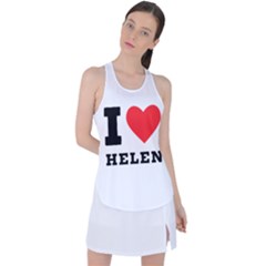 I Love Helen Racer Back Mesh Tank Top