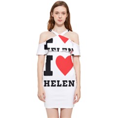 I Love Helen Shoulder Frill Bodycon Summer Dress by ilovewhateva
