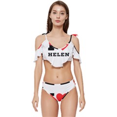 I Love Helen Ruffle Edge Tie Up Bikini Set	 by ilovewhateva