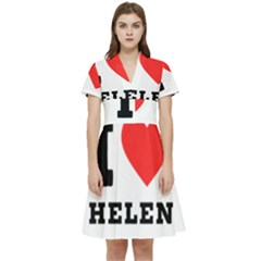 I Love Helen Short Sleeve Waist Detail Dress by ilovewhateva