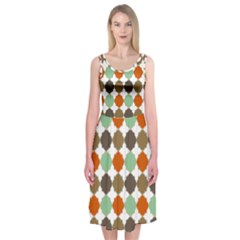 Stylish Pattern Midi Sleeveless Dress by GardenOfOphir
