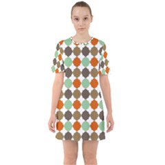 Stylish Pattern Sixties Short Sleeve Mini Dress by GardenOfOphir