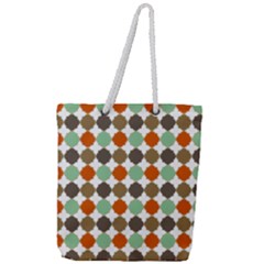 Stylish Pattern Full Print Rope Handle Tote (Large)