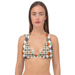 Stylish Pattern Double Strap Halter Bikini Top