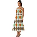 Stylish Pattern Square Neckline Tiered Midi Dress View2