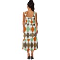 Stylish Pattern Square Neckline Tiered Midi Dress View4