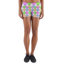 Quatrefoil Ii Yoga Shorts by GardenOfOphir