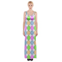 Quatrefoil Ii Thigh Split Maxi Dress by GardenOfOphir