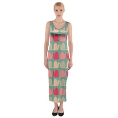 Colorful Slugs Fitted Maxi Dress