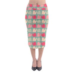 Colorful Slugs Midi Pencil Skirt