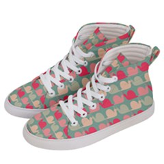 Colorful Slugs Men s Hi-top Skate Sneakers by GardenOfOphir