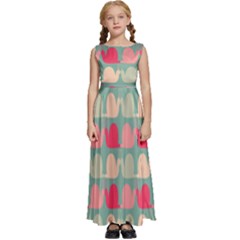 Colorful Slugs Kids  Satin Sleeveless Maxi Dress by GardenOfOphir