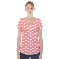 Lattice Iv Short Sleeve Front Detail Top