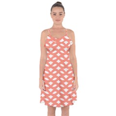 Lattice Iv Ruffle Detail Chiffon Dress